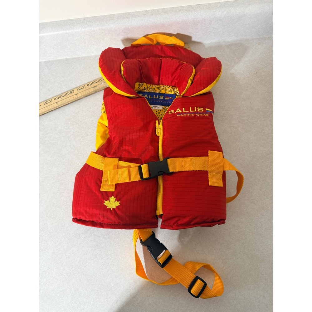 Salus Marine Wear Nimbus Infant Life Jacket PFD 20-30 lbs Red Yellow CN-550-I